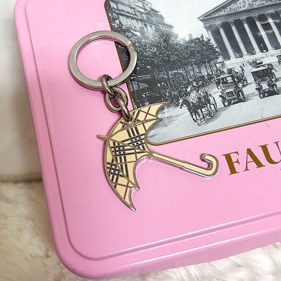Authentic Burberry New Nova Check Umbrella Keychain / Bag Charm - Picture 1 of 11